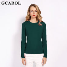 Load image into Gallery viewer, GCAROL 2019 Fall Winter Candy Knit Jumper Women 30% Wool Sweater Soft Stretch OL Render Knit Pullover Knitwear S-3XL