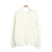 Load image into Gallery viewer, H.SA Women Winter Sweater Oneck Mohair Casual Loose Knit Pullover Cheap Warm Soft Sweaters Pull Femme Jumper casaco feminina