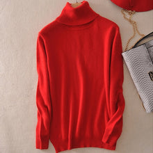 Load image into Gallery viewer, Cashmere Sweater Women Turtleneck Women's Plus Size Knitted Turtleneck Winter Cashmere Sweater For Women Warm Sweaters Female