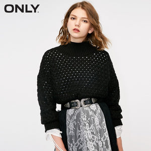 ONLY autumn new hollow-out pullover sweater women   |  118313554