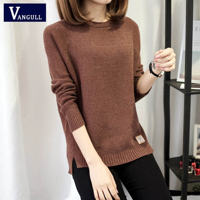 Autumn sweater 2019 Winter women fashion sexy o-neck Casual women sweaters and pullover warm Long sleeve Knitted Sweater