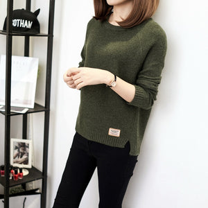 Autumn sweater 2019 Winter women fashion sexy o-neck Casual women sweaters and pullover warm Long sleeve Knitted Sweater