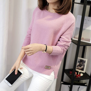 Autumn sweater 2019 Winter women fashion sexy o-neck Casual women sweaters and pullover warm Long sleeve Knitted Sweater