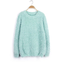 Load image into Gallery viewer, H.SA Women Winter Sweater Oneck Mohair Casual Loose Knit Pullover Cheap Warm Soft Sweaters Pull Femme Jumper casaco feminina
