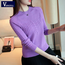 Load image into Gallery viewer, Vangull Women Sweaters Large Size Knitting Sweaters Autumn 2019 New Knitting Elasticity Pullover Harajuku Female Casual Sweater
