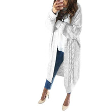 Load image into Gallery viewer, Women Long Cardigans Autumn Winter Stitch Poncho Knitted Sweater Female Large Size Shawl Cape Jacket Coat Trench Parkas
