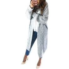 Load image into Gallery viewer, Women Long Cardigans Autumn Winter Stitch Poncho Knitted Sweater Female Large Size Shawl Cape Jacket Coat Trench Parkas
