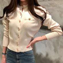 Load image into Gallery viewer, Knitted Women&#39;s Short Cardigan Sweater Korean Single Breasted Long Sleeve Sweaters Female 2020 Autumn Spring Cardigans Women
