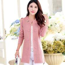 Load image into Gallery viewer, New Fashion Spring Autumn Women Sweater Cardigans Casual Warm Long Design Female Knitted Coat Cardigan Sweater Lady CA6877
