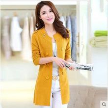 Load image into Gallery viewer, New Fashion Spring Autumn Women Sweater Cardigans Casual Warm Long Design Female Knitted Coat Cardigan Sweater Lady CA6877
