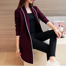 Load image into Gallery viewer, Gaganight New Fashion Women Cardigan Autumn 2019 Cardigans Office Lady Long Coat Sweater Female Solid Plus Size Loose Tops
