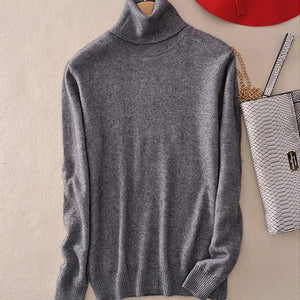 Cashmere Sweater Women Turtleneck Women's Plus Size Knitted Turtleneck Winter Cashmere Sweater For Women Warm Sweaters Female