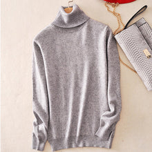 Load image into Gallery viewer, Cashmere Sweater Women Turtleneck Women&#39;s Plus Size Knitted Turtleneck Winter Cashmere Sweater For Women Warm Sweaters Female
