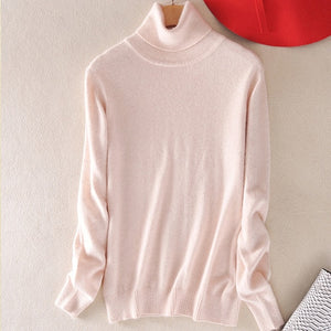 Cashmere Sweater Women Turtleneck Women's Plus Size Knitted Turtleneck Winter Cashmere Sweater For Women Warm Sweaters Female